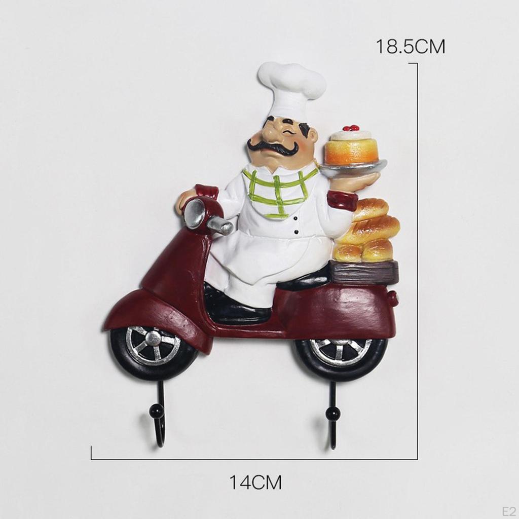 Chef Character Wall Hook Organizer for Home And Kitchen Use
