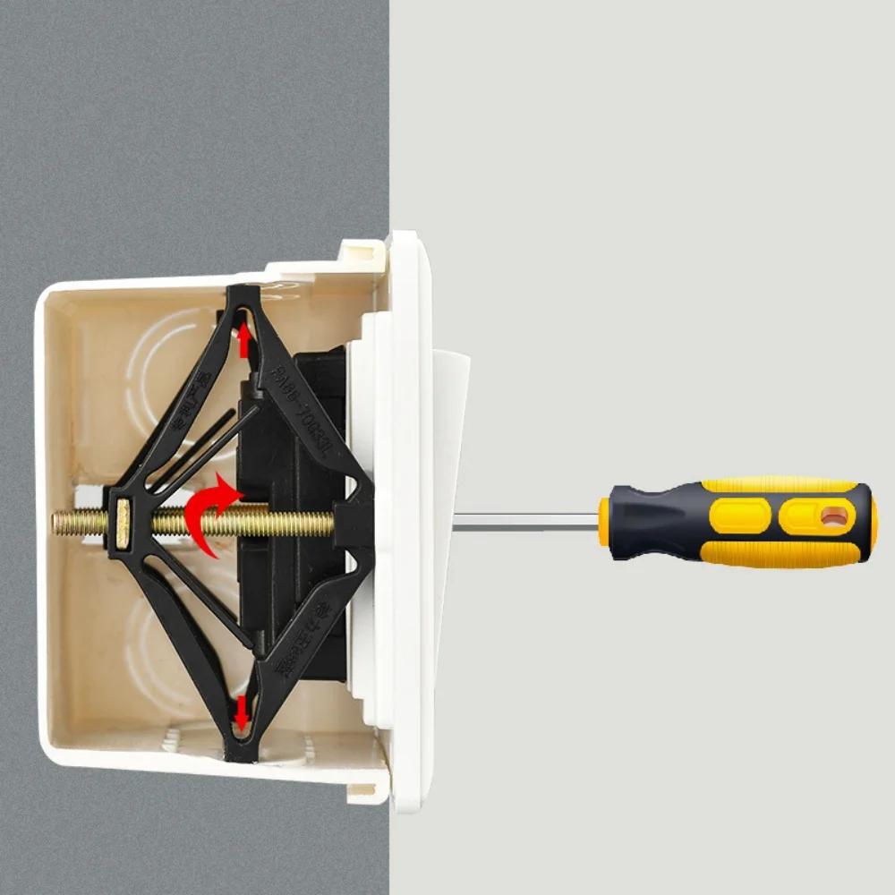 50-1PCS Type 86 Cassette Repairer Dark Wall Switch Bottom Box Fixed Support Rod Switch Socket Replacement Repair Box Support Rod