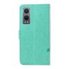 For OnePlus Nord CE4 Lite 5G/Oppo K12x 5G (China) PU Leather Cases Flower Pattern Wallet Stand Phone Cover with Strap