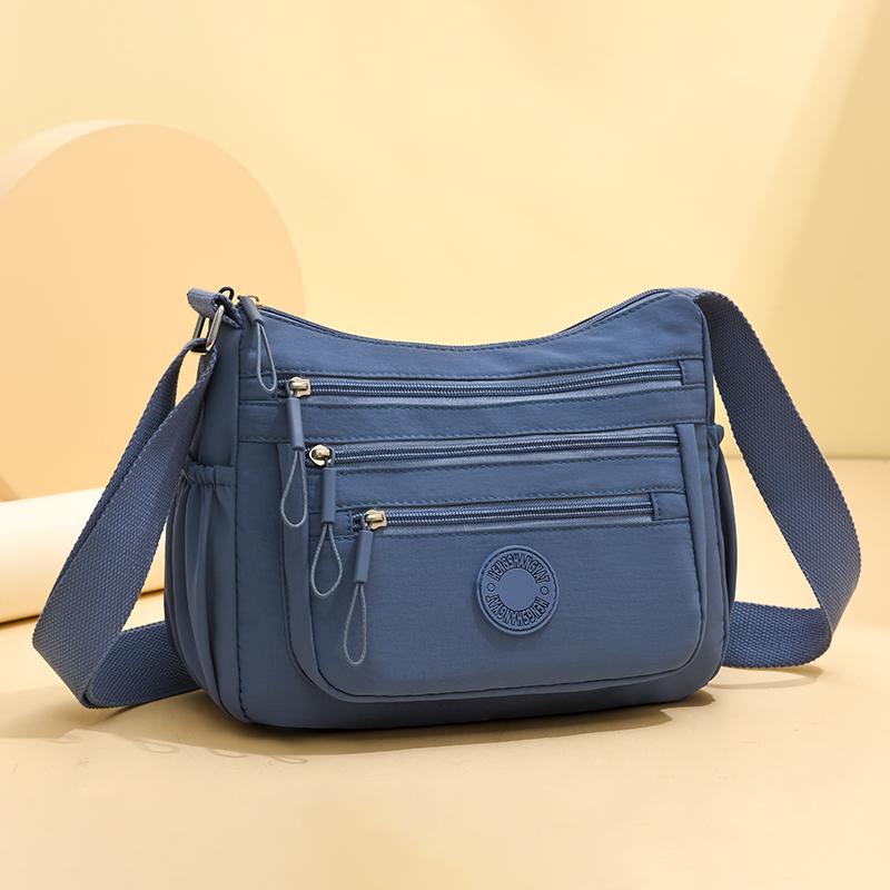 Damen Schultertasche mit großer Kapazität aus wasserabweisendem Nylon, Mehrfachfach-Pendler-Tasche, Umhängetasche