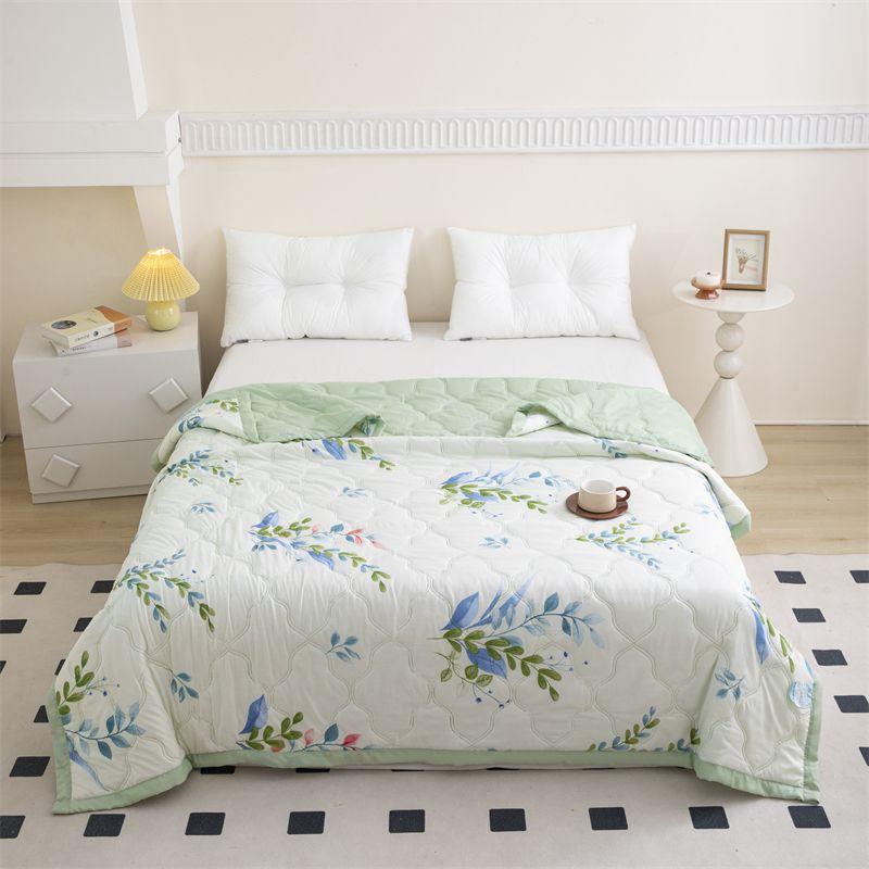 Lenjerie de pat de vară din bumbac spălat, Aparate de aer condiționat, Cadouri, Copii, Studenți, Lavabile la mașină