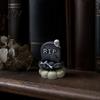 Collectible Halloween Figures Spooky Figurine, Small Resin Rotating Ghost Skull Pumpkin Gravestone Decorative Centerpieces Statue, Tabletop