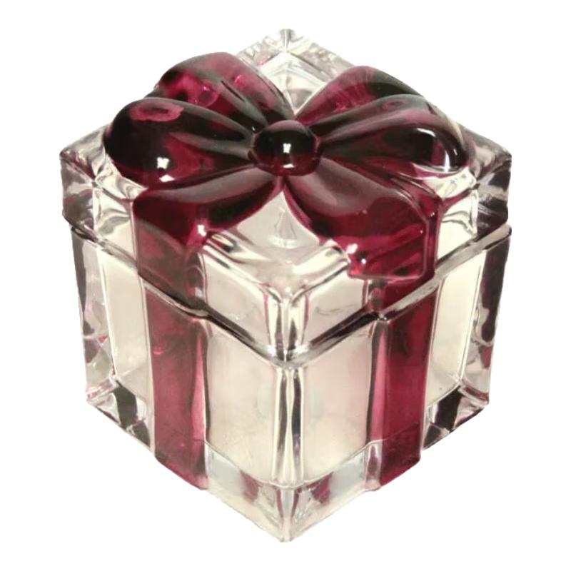 Fulaivenci European Retro Crystal Glass Bow Candy Jar