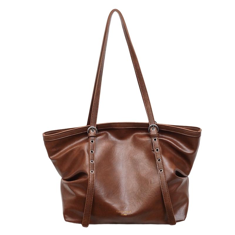 Leather Tote Bag with Adjustable Straps Large Capacity Everyday Fashion Shoulder Bag