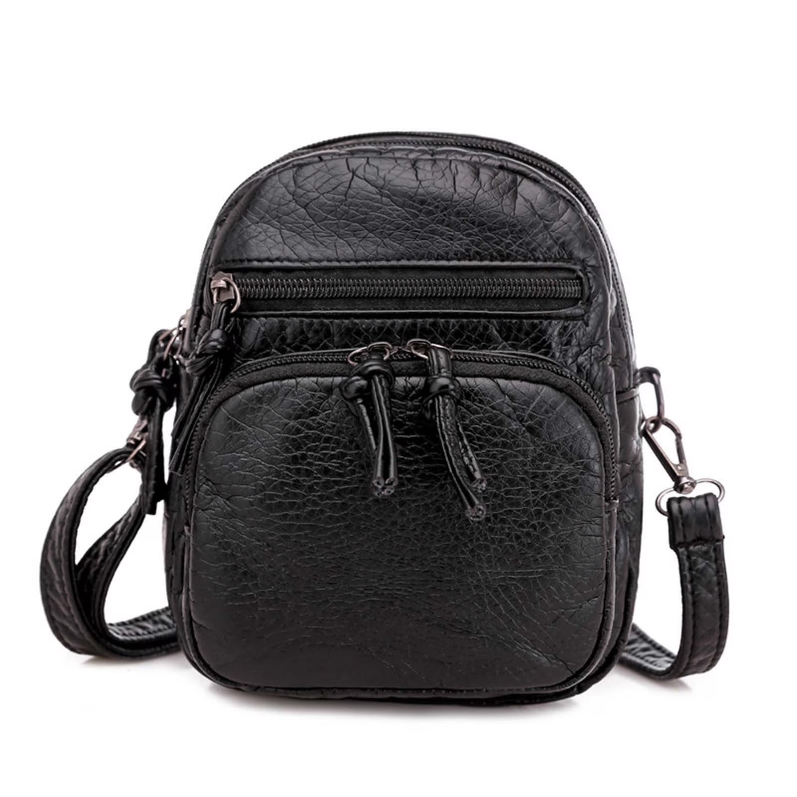 

Small Shoulder Bag Women Crossbody Bag Large Capacity Lightweight Adjustable Strap Multi Pocket Casual Everyday Use One Size чёрный