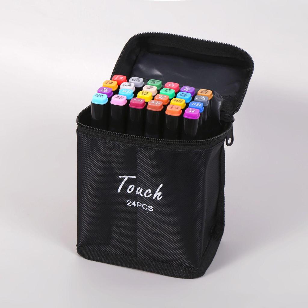 48-Color Touch Double-Ended Alcohol-Based Marker Set for Kids