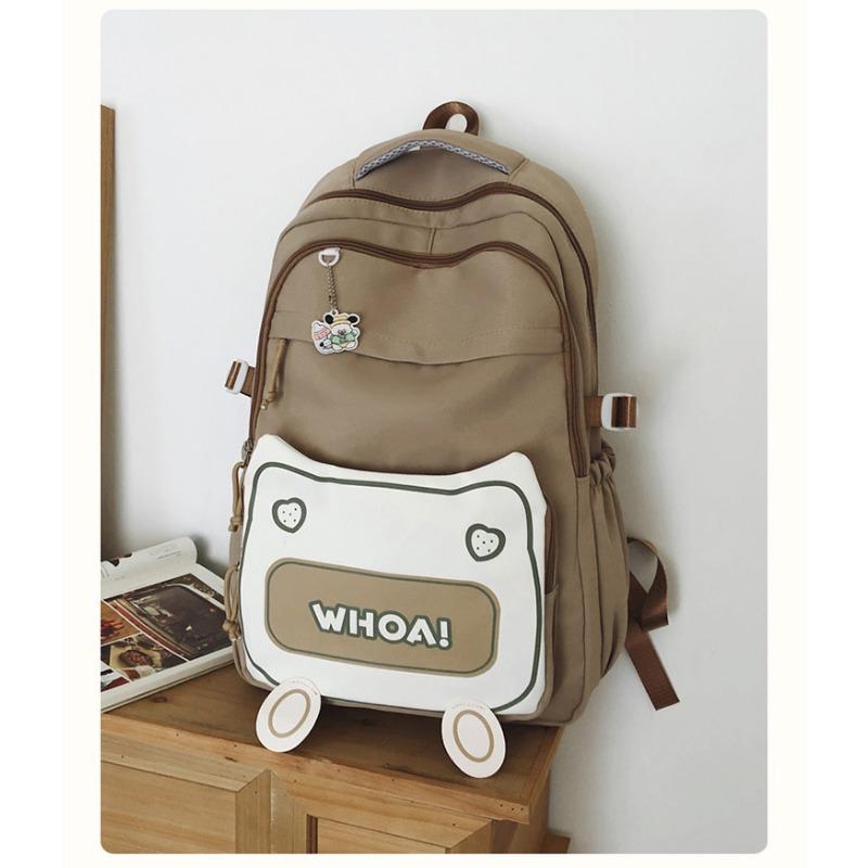 

Школьный рюкзак в новом студенческом стиле, свежий и милый, с контрастной цветной вставкой, легкий рюкзак для весенних прогулок для учеников средней школы