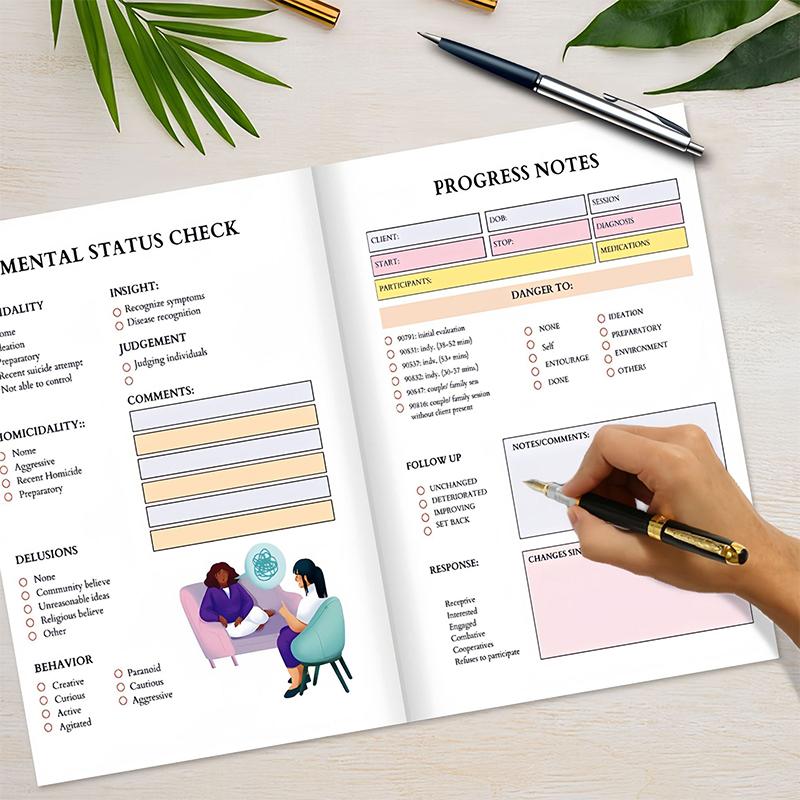 Psychological Healing Diary Unique Notebook Colorful Journal Mental Planner Wellness Gift Adults Therapeutic Mental Health