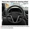 Black Steering Wheel Cover Wrap Artificial Leather Hand-sweing Protector For Hyundai Solaris Verna i20 i25 Accent 2008-2014
