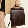 New Schoolbag Leather Backpack Women's Computer Simple Cowhide Backpack