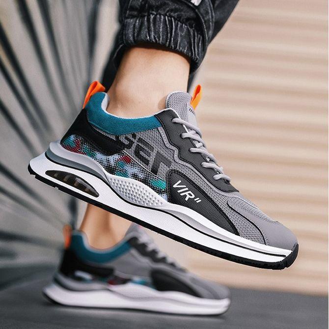 Spring and Autumn Men's Sports Casual Shoes Heightening Travel Shoes Korean Version Trendy Men's Shoes Sneakers Running Shoes