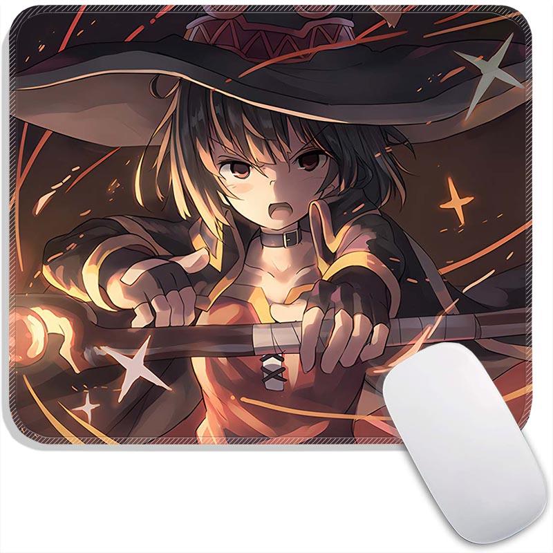 Kono Suba Anime Mouse Pad Small Gaming Mousepad Gamer Accessories Megumin Standard MousePads PC Compact Non-Slip Office Mousemat