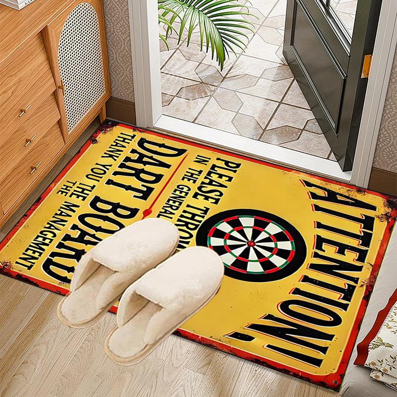 Throw darts Printed Rug Office Carpet Non-Slip Mat, Chair Rug Floor Covering for Gaming, Bedroom, Living Room , Home Decor Christmas Gift