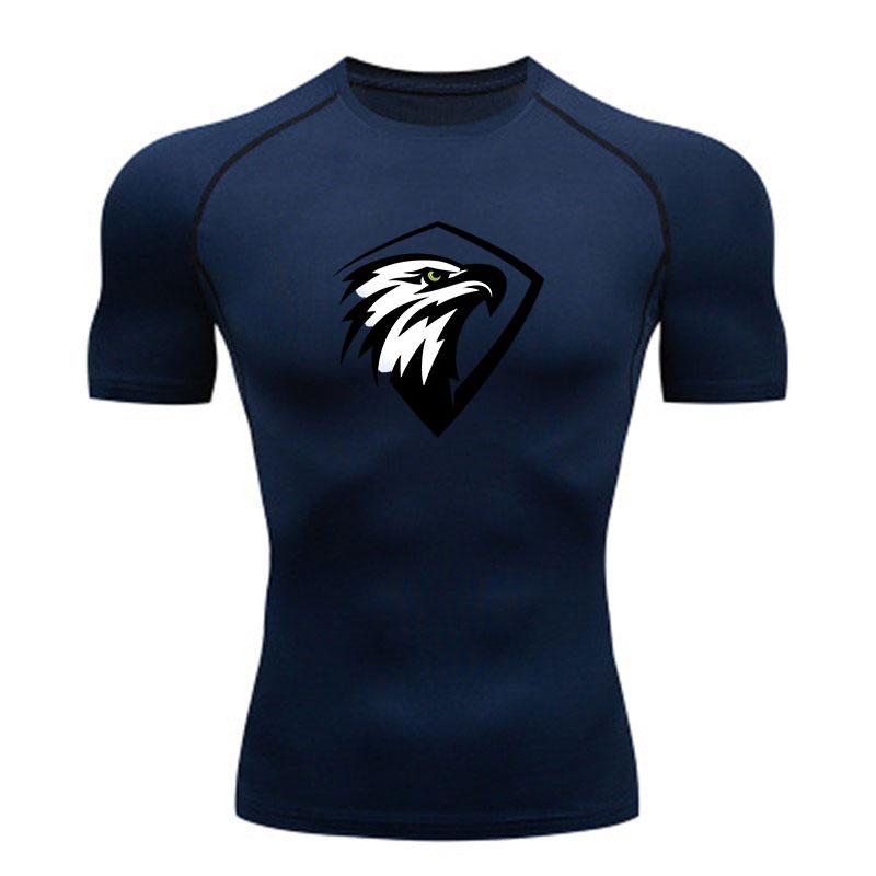 Men's Quick Dry Compression Athletic T-Shirt, Stylish Eagle