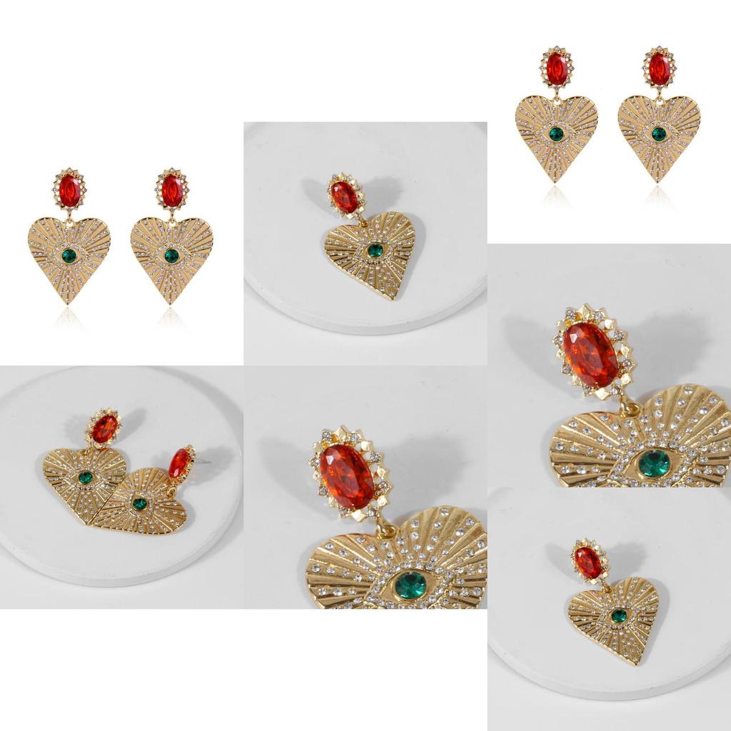 Elegant Heart-shaped Earrings For Women 2021 Trendy Alloy Plated Design