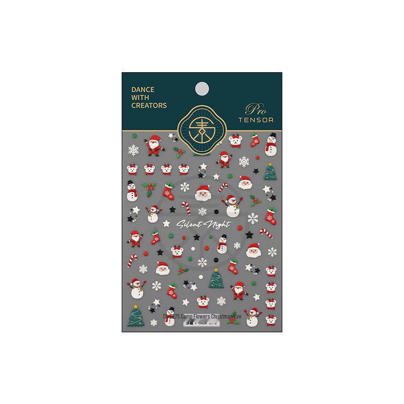 Japanese Three-Dimensional Tensor Nail Stickers - TS-3268 Christmas Edition