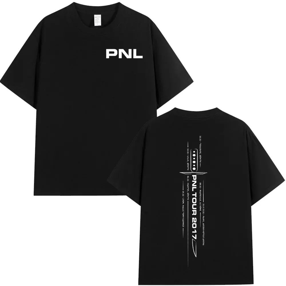 PNL Album Cantante Rap Francese Modello Stampato T-shirt Le Monde Chico T-shirt Estiva Hip Hop Moda Casual Street Wear Unisex