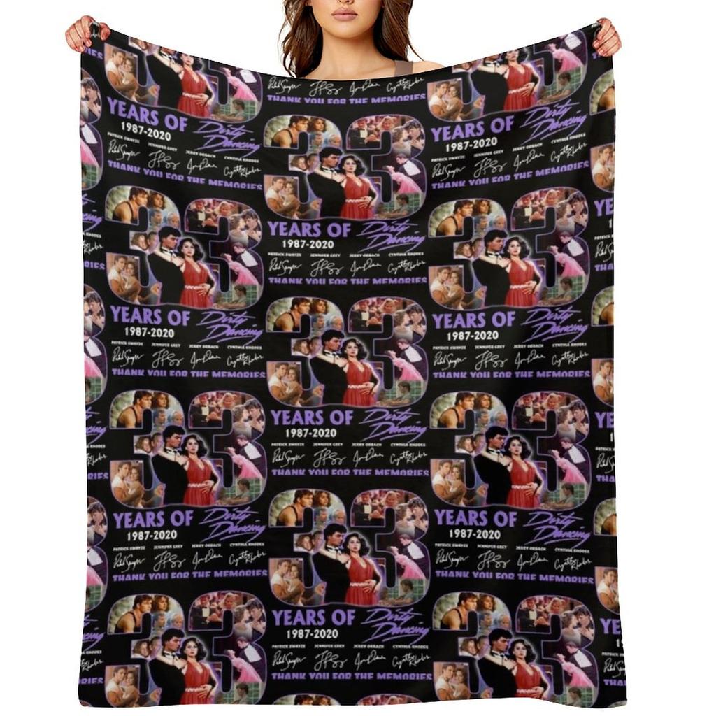 33 Years Of 1987 2020 Dirty Dancing Thank You For The Memories Signatures Throw Blanket Custom Cute Sofa Throw Blankets