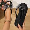 Dressy Womens Sandals Women Sandals Fashionable Bow Decoration Cute Pattern Flip Flop Wedge Summer Casual Chaussure Femme