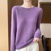Women's Cashmere Sweater Qinghe Cashmere 30% Cashmere 70% Wool Autumn and Winter Pullover Warm and Fashionable