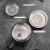 Fuguang Tazza da Ufficio Lingzhi 560ml in Acciaio Inossidabile con Manico