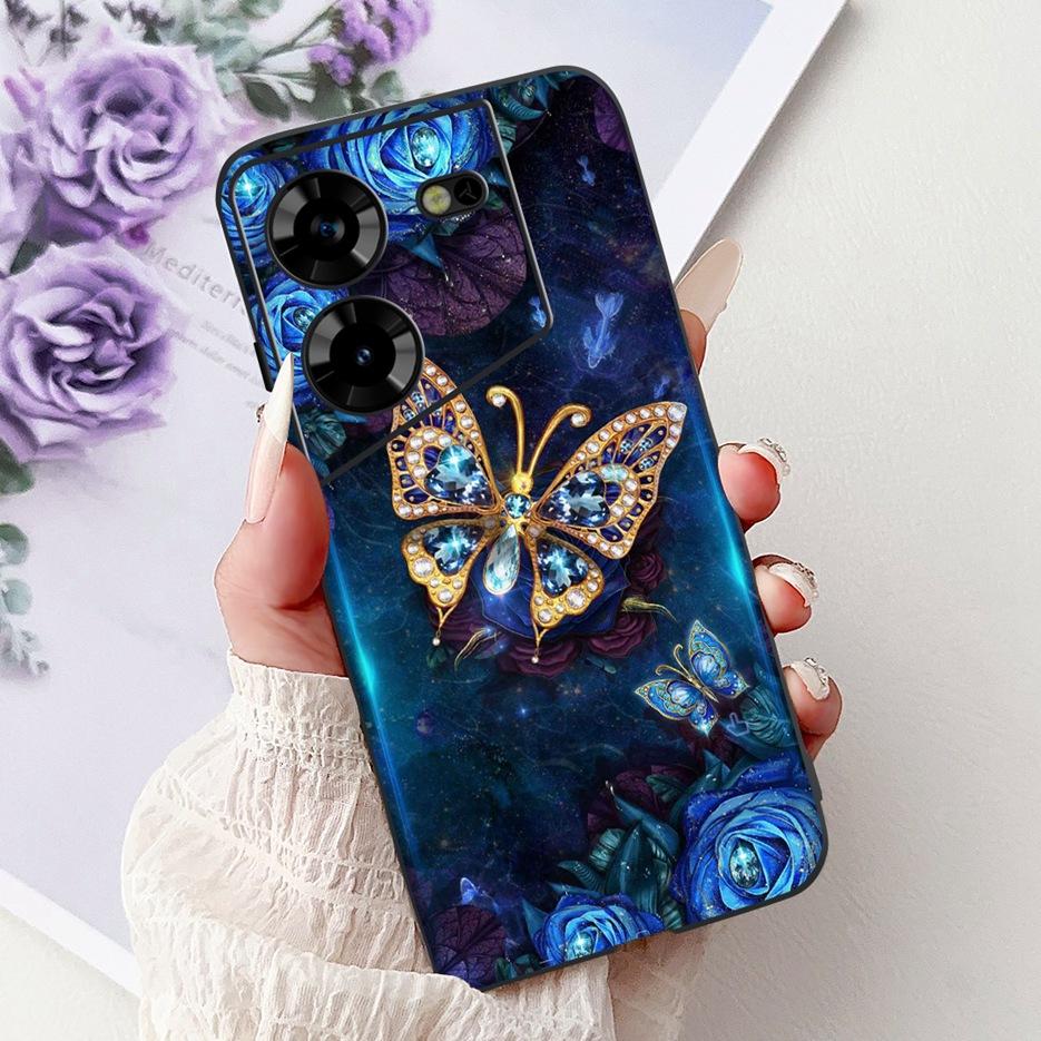 For Tecno Pova 5 Case LH7n Cute Fashion Pattern Cover Soft TPU Phone Cases For Tecno Pova 5 Pro LH8n Pova5 Pro Back Cover Bumper