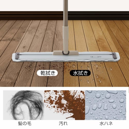 Eyliden. Podlahový mop, Stěrka na podlahu, Mop na mokré a suché podlahy, Čištění, Obsahuje 2 náhradní utěrky, Posuvný design, Pohodlné skladování, Otočný S