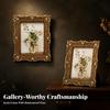 Ornate Picture Frame Tabletop with Glass Gold for Bedroom