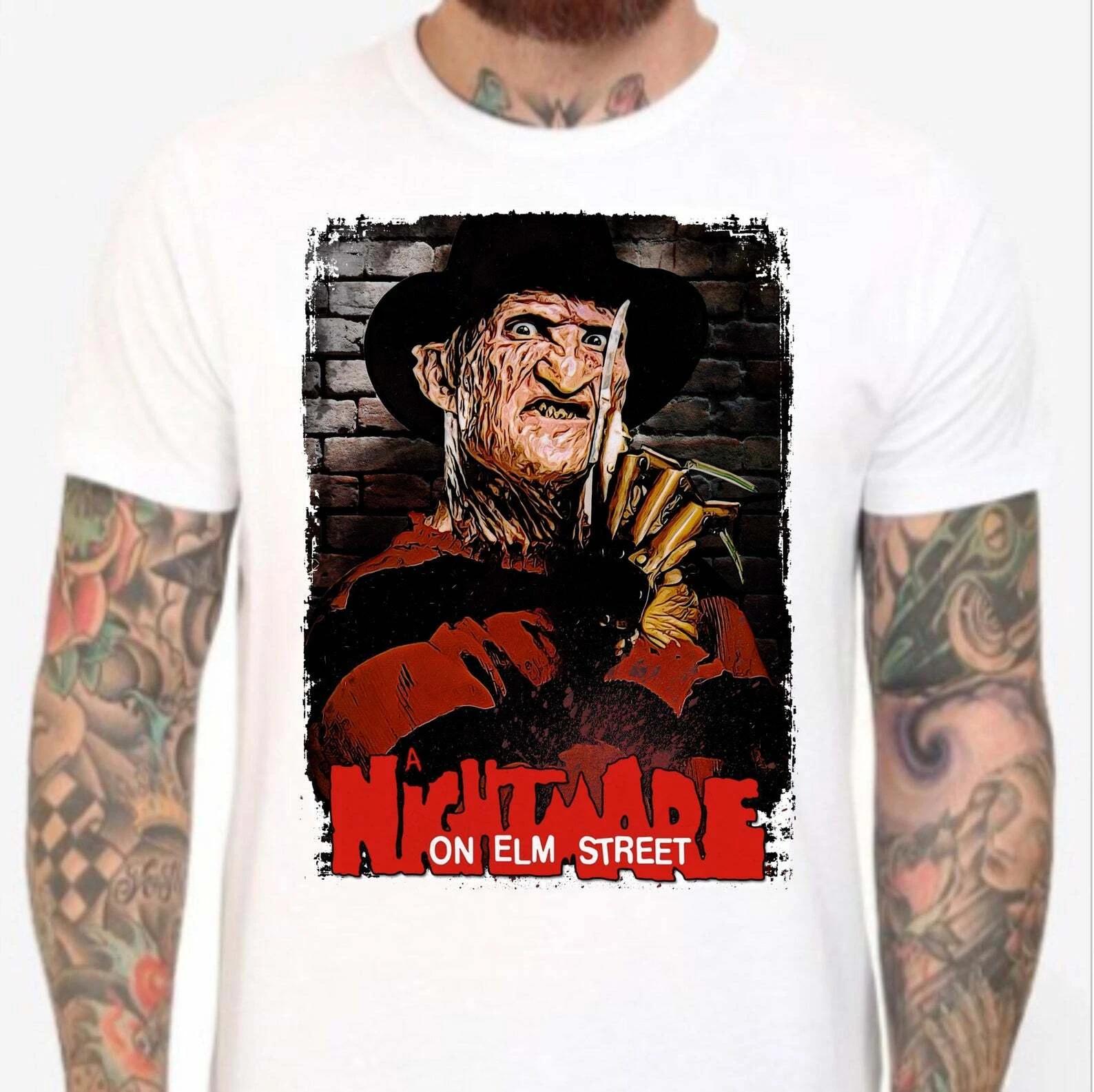 A Nightmare On Elm Street Freddy Krueger 100% Cotton T-shirt Mens Tees Top - Mens & Women s sizes S-XXL 4XL