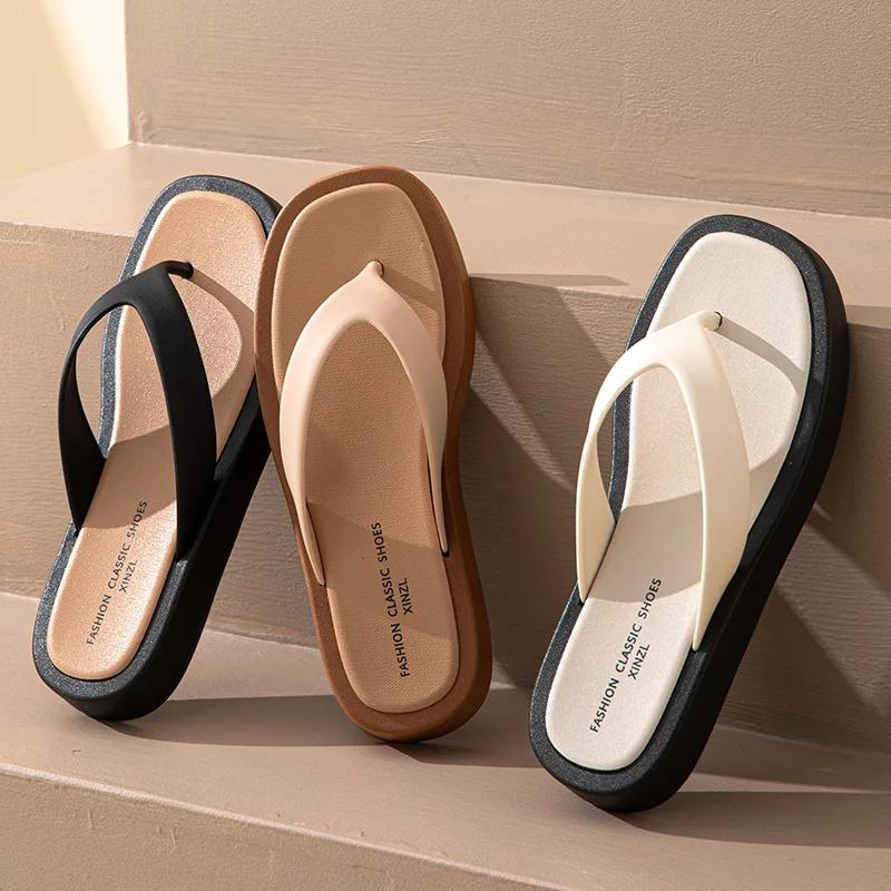 Casual Flip Flops Women Shoes for Outdoor Wear 2025 New Anti Slip and Anti Odor Slippers Women Beach Sandals Summer Women Shoes