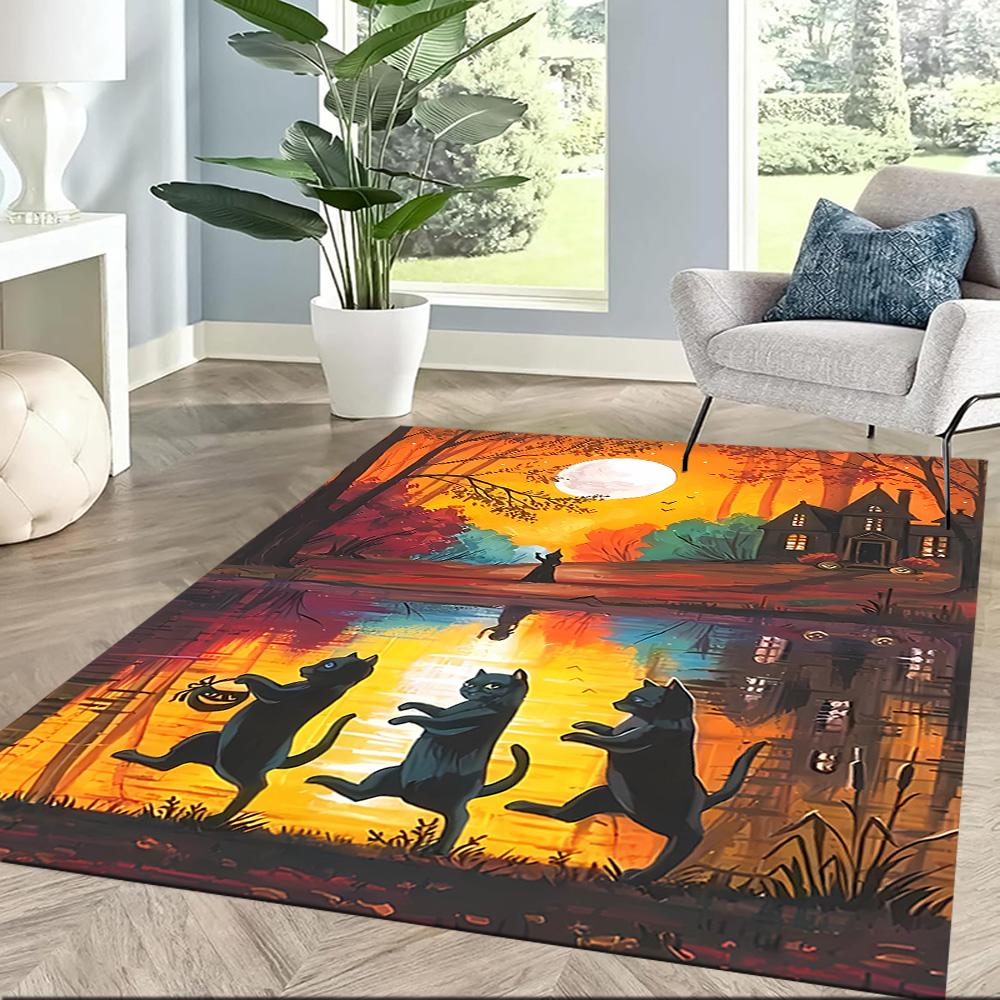 Halloween 90 Floor Rug Office Rug Perfect for Bedrooms Living Rooms Outdoor Entryway Antislip Carpet Decorate Offices Wedding Party Gift