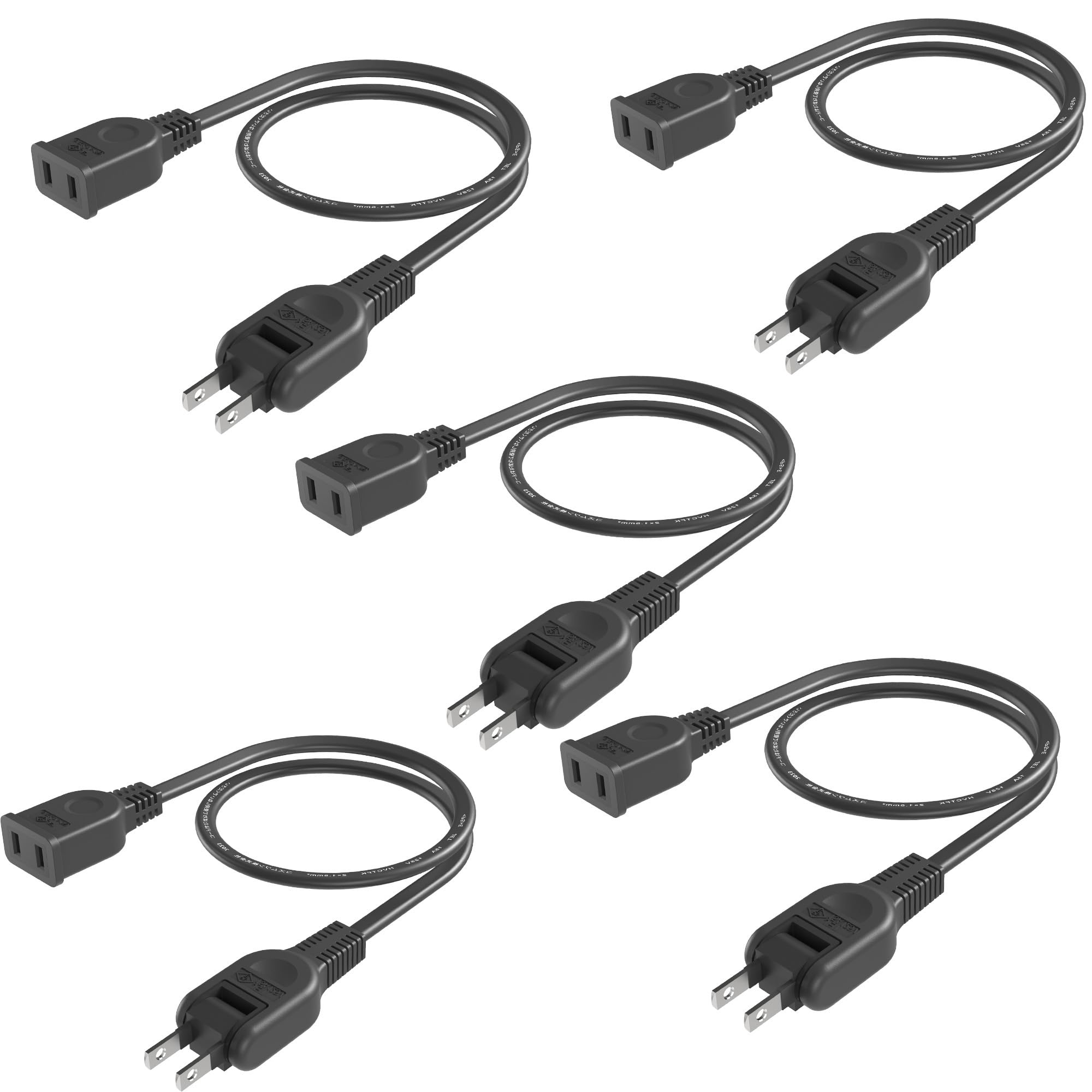 

FUMITAKE Soft Type Extension Cord, 50cm, Black, Slim, 15a, 125V, Stylish, RoHS Compliant, Cold-Resistant, Heat-Resistant, Flame-Retardant PVC,