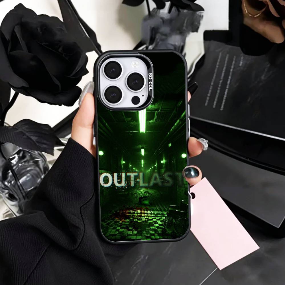 G-Game The Outlast Trials H-Horror    Phone Case For iPhone17,16,15,14,13,12,11 Plus,Pro Max Colored Silver Plated Inside Cover