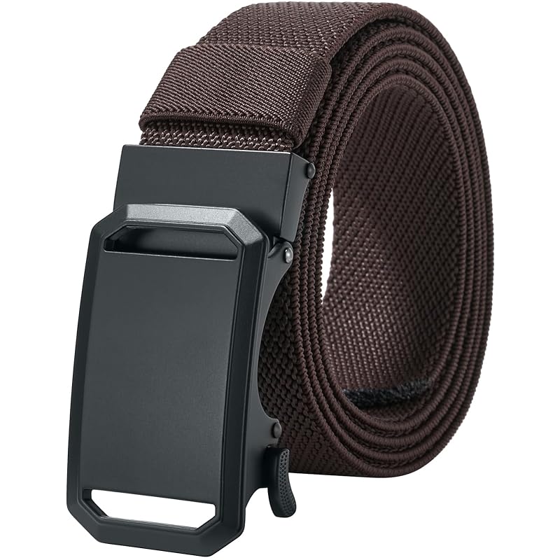 

[LionVII] belt men s Expansion and contraction - Auto lock type nylon belt work sports mountain climbing golf outdoor work clothes extend No hole