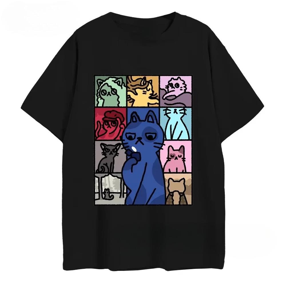 

2026 Summer New Style Mens ShortSleeved 100 Cotton Printed Loose Comfortable TShirt S