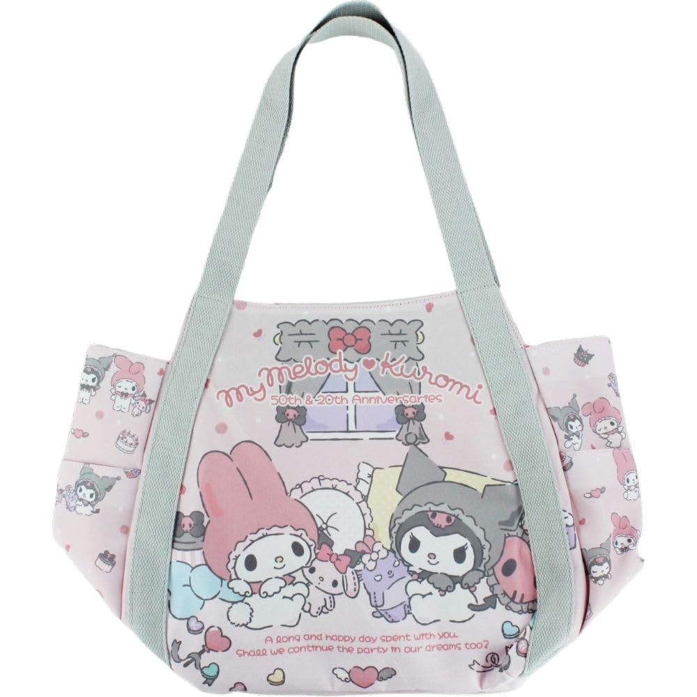 Yasuda Trading Sanrio Print Balloon Bag My Melody x Kuromi 50th Balloon 4259 Plush Toy H30 x W49 x MU50th Balloon 4259 Nuigurumi Approx. D21.5cm