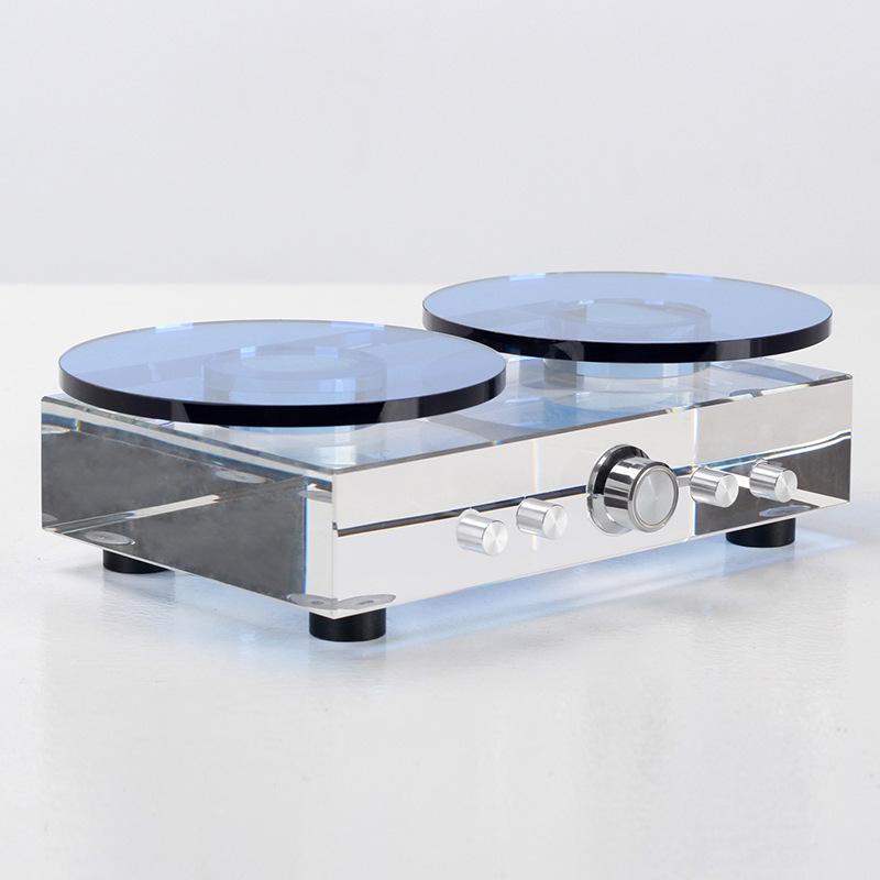 Modern Simple Light Luxury Crystal Retro Ornaments Model Room Office Creative Cd Vinyl Record Player Soft Decorations