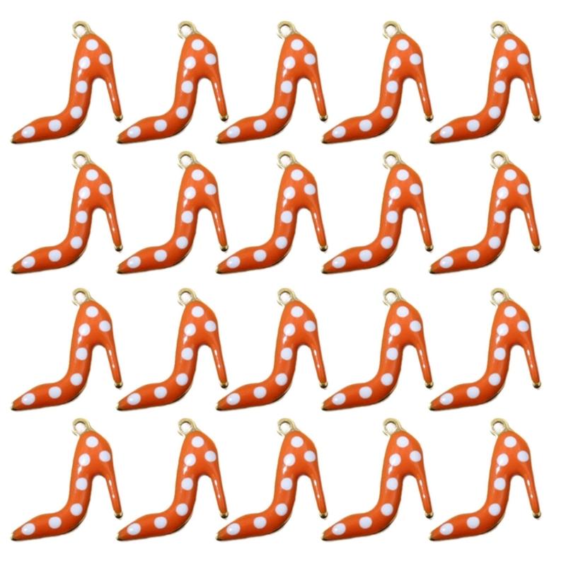 Pack Of 20 High Heel Shoe Charm Stainless Steel Jewelry Making Supplies For Crafting Handmade Accessories And Keychains