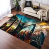 Vibrant Basketball Match Scene Area Rug, Non-Slip Floor Mat