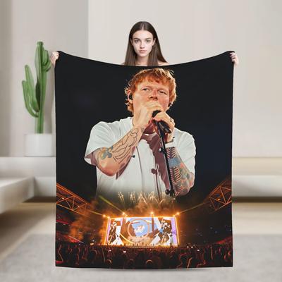 Ed Sheeran Blanket Airplane Travel Flannel Throw Blanket For Couch Chair Soft Warm Custom Quality Bedspread Birthday Present