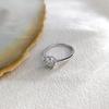 Classic Six-Prong Snowflake Moissanite Ring, 1 Carat Simulated Diamond, 925 Sterling Silver