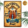 Vintage Metal Wall Art Beer Mug Sign Bar Decor Garage Home