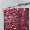 Sequins Shower Curtain Pink Bathroom Decoration Waterproof Decorations for Bathtub, Spa or Pool Area Red White Shimmering Patter