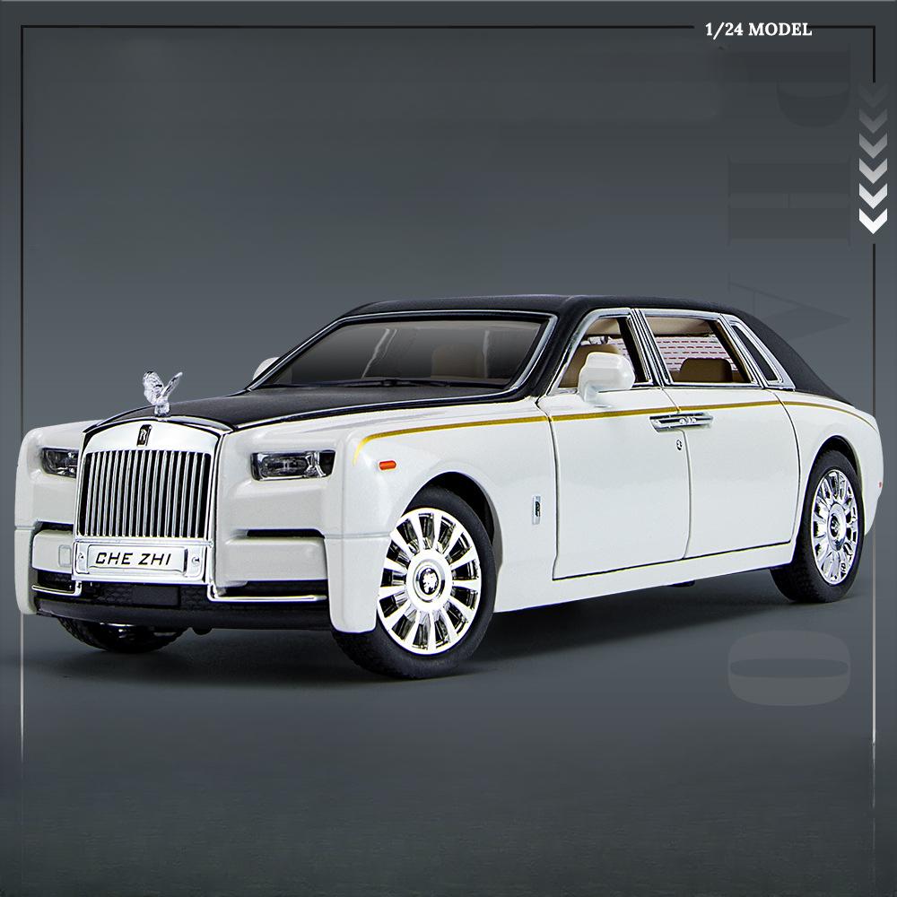 1/24 Rolls Royce Phantom Diecast Spielzeugautos Modell Simulierte Rückzieh Limousine Zinklegierung Metall Spielzeugauto für Kinder Geschenke Sammlung