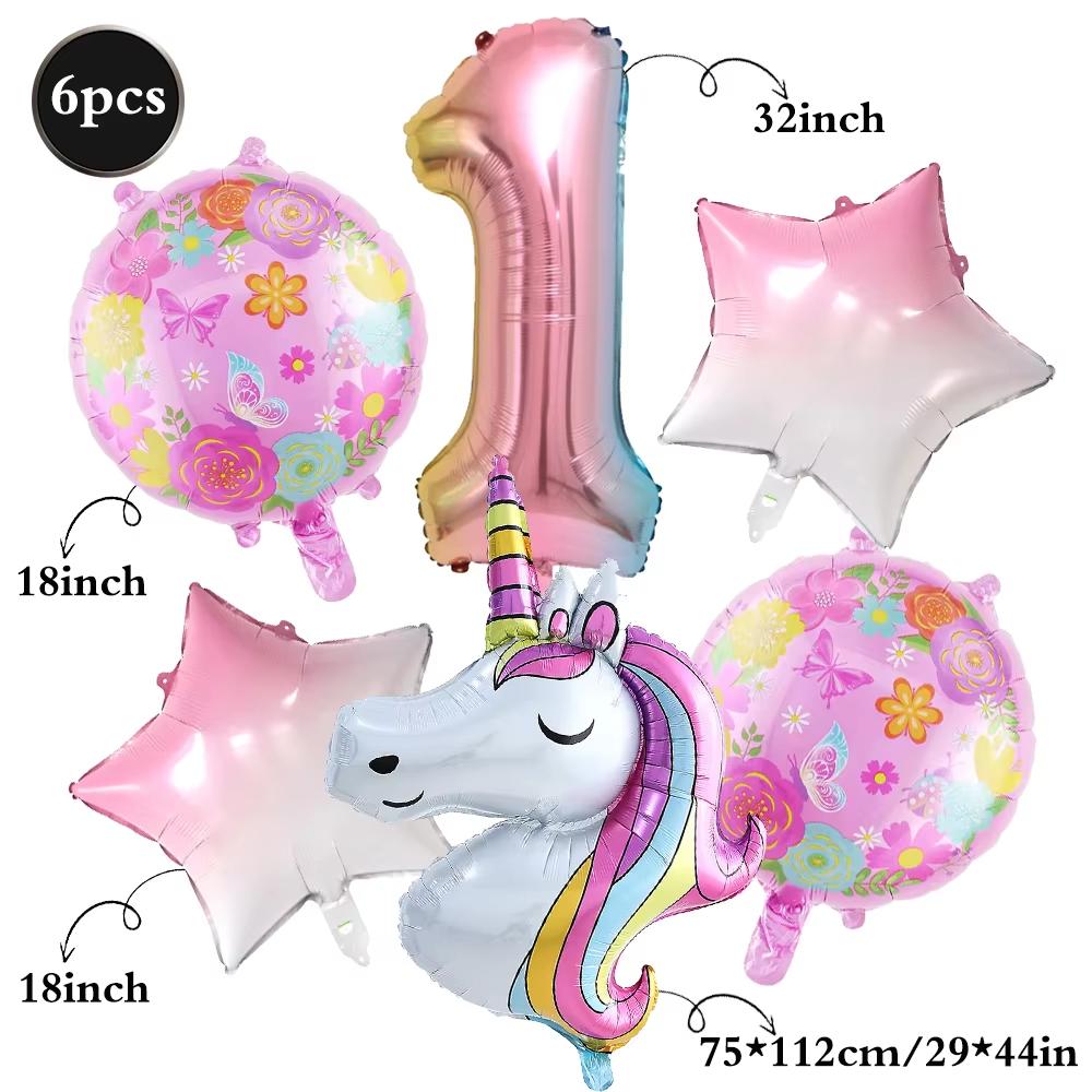 Cartoon Unicorn Birthday Party Decorationa  Unicorn Theme Bleware Paper Plate Cup Tablecloth Birthday Party Decor Supplies