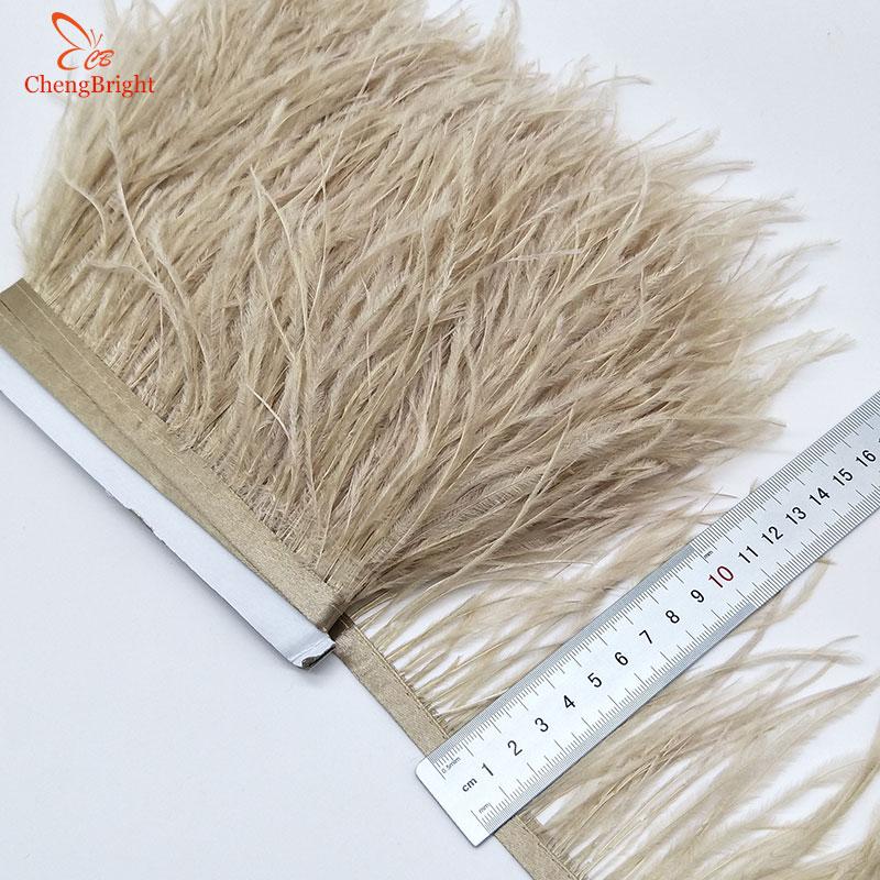 FeatherChengBright High Quality 10Yards Mint Green Ostrich Feather Ribbon Ostrich Feathers Trim Fringe Clothing Decoration