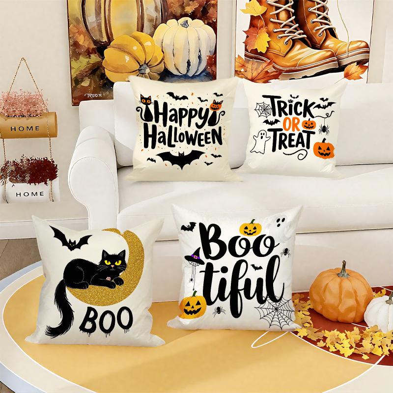 New Festive Decoration Family Party Sofa Pillowcase Pumpkin Ghost Cushion Pillowcase Halloween Decorations