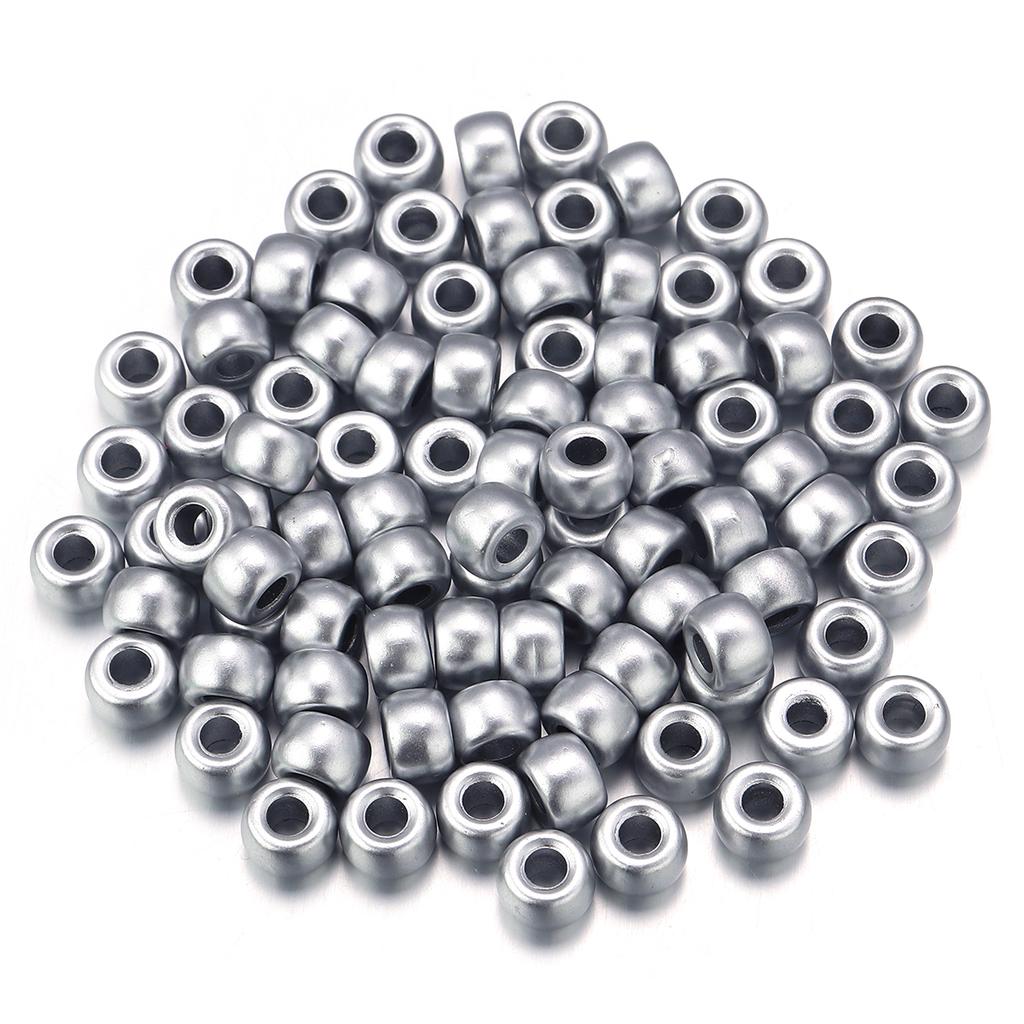 200pcs/lot 9mm Mix Color Acrylic Beads 4mm Big Hole Round Loose Beads For Jewelry Making DIY Necklace Bracelet Craft Accessories