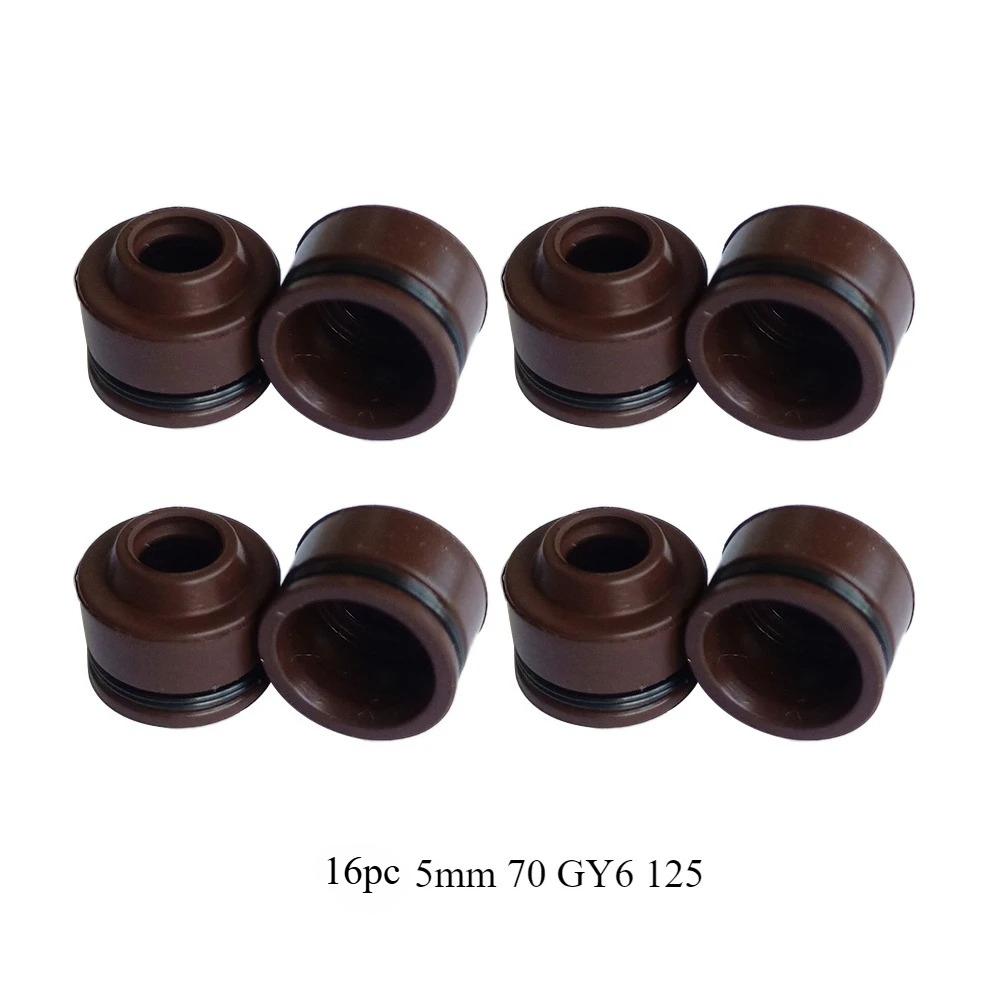 16pcs 3.5mm 4mm 4.5mm 5mm 6mm Motor Bike Engine Intake Exhaust Valve Stem Oil Seal For Honda For Yamaha For Suzuki For Kawasaki