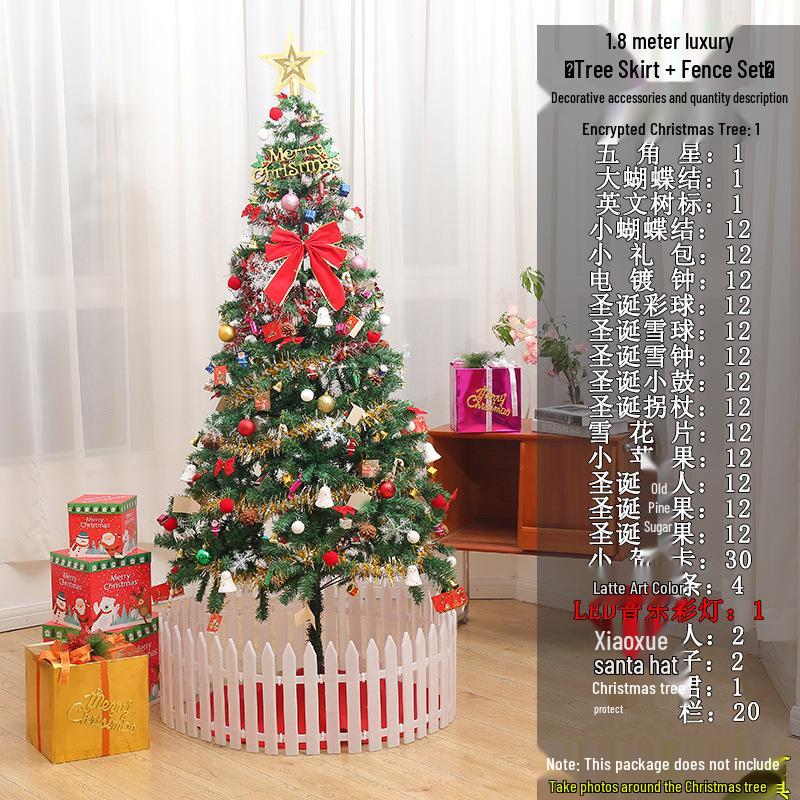 Christmas Tree Set with Window Decorations (60cm, 1.2m, 1.5m, 1.8m, 2.1m)